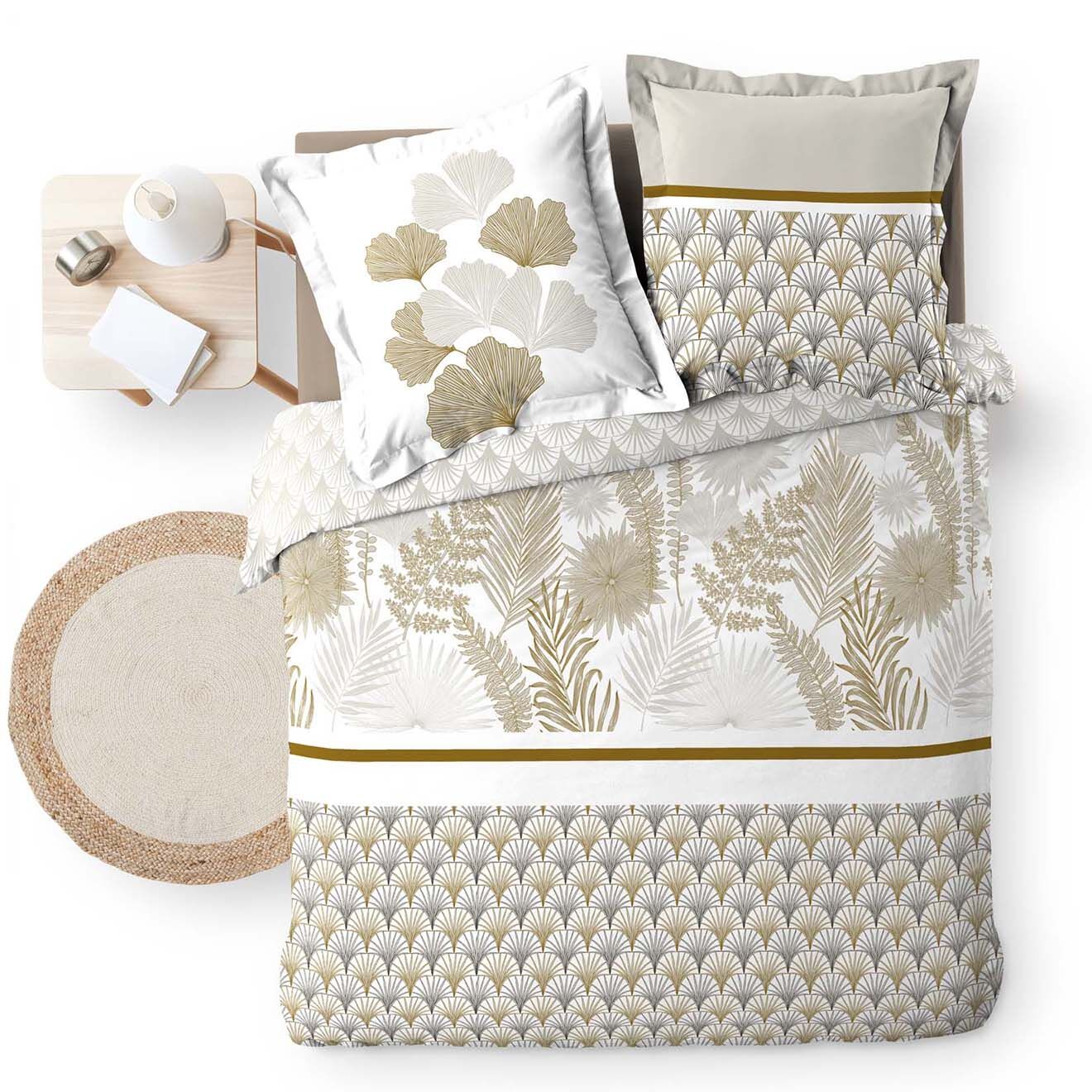 Douceur d'intérieur Parure housse de couette Melisse multicolore