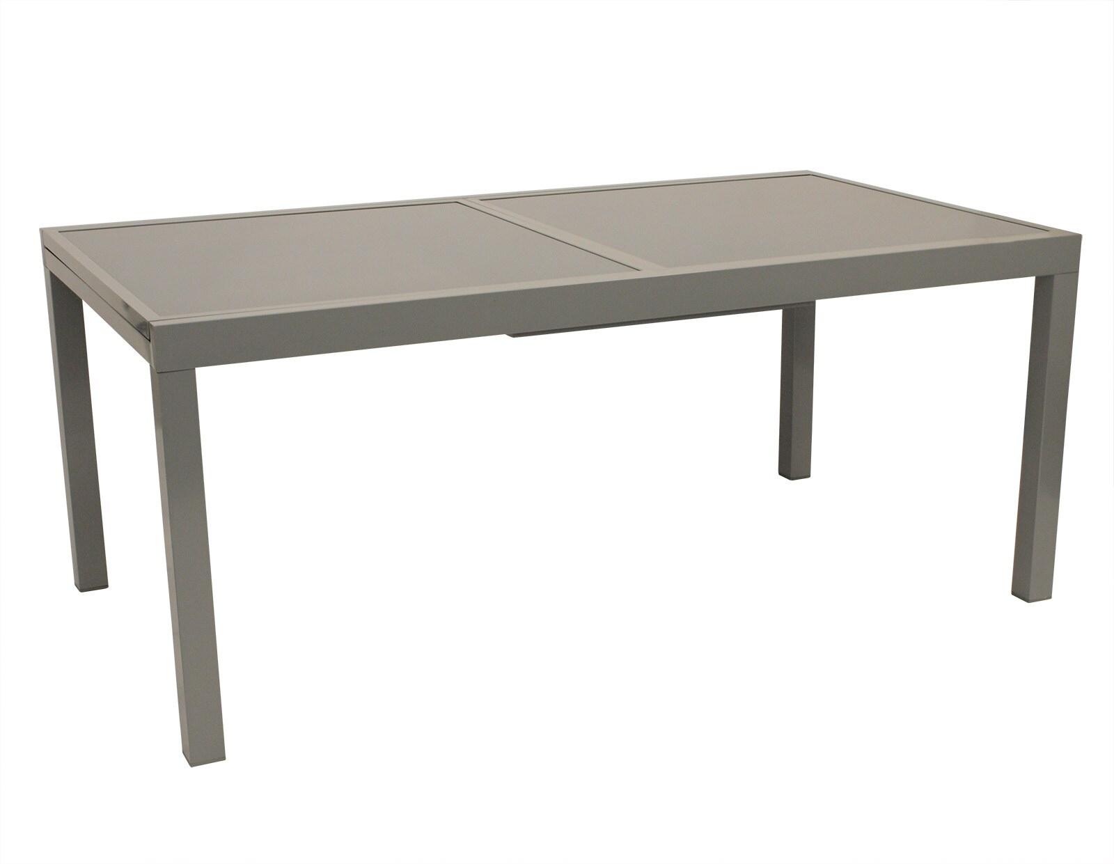 DEGAMO Ausziehtisch PISA 180/240x100cm, Aluminium + Glas