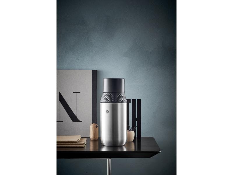 WMF Thermosflasche Iso2Go 350 ml, Silber Isolierflasche aus Edelstahl