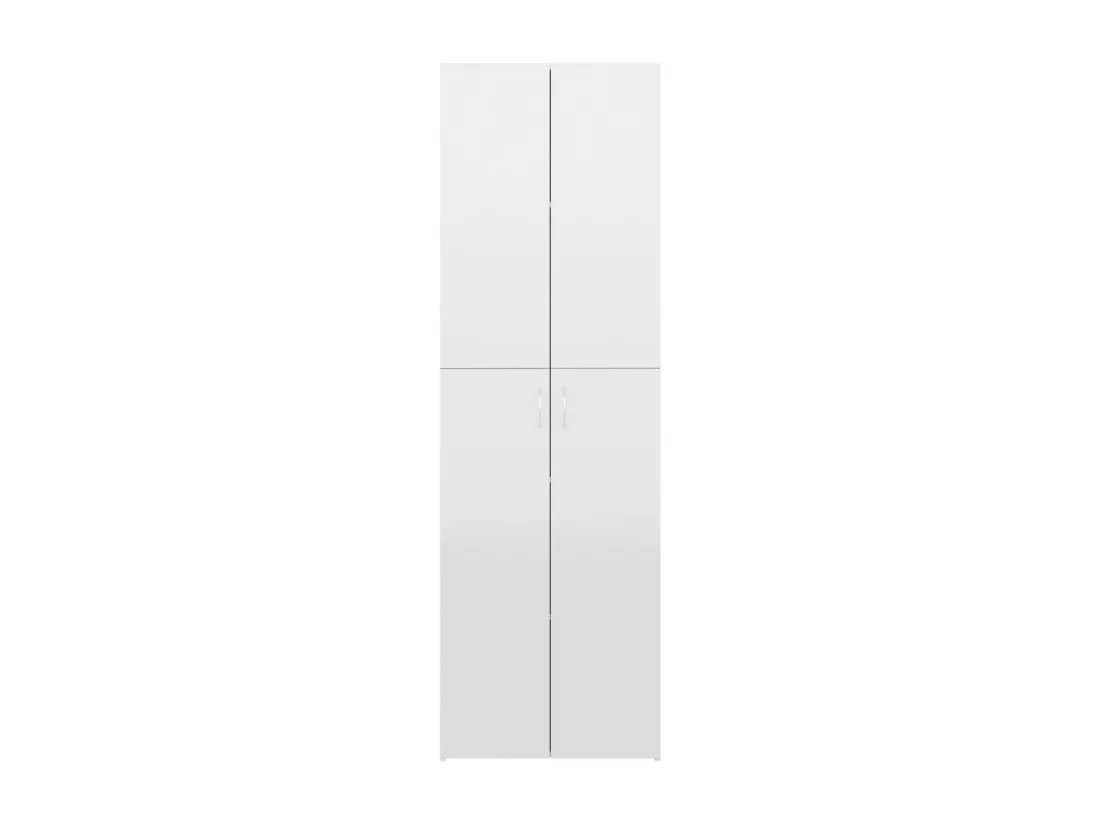 Armoire de bureau Blanc brillant 60x32x190 cm Bois d'ingénierie