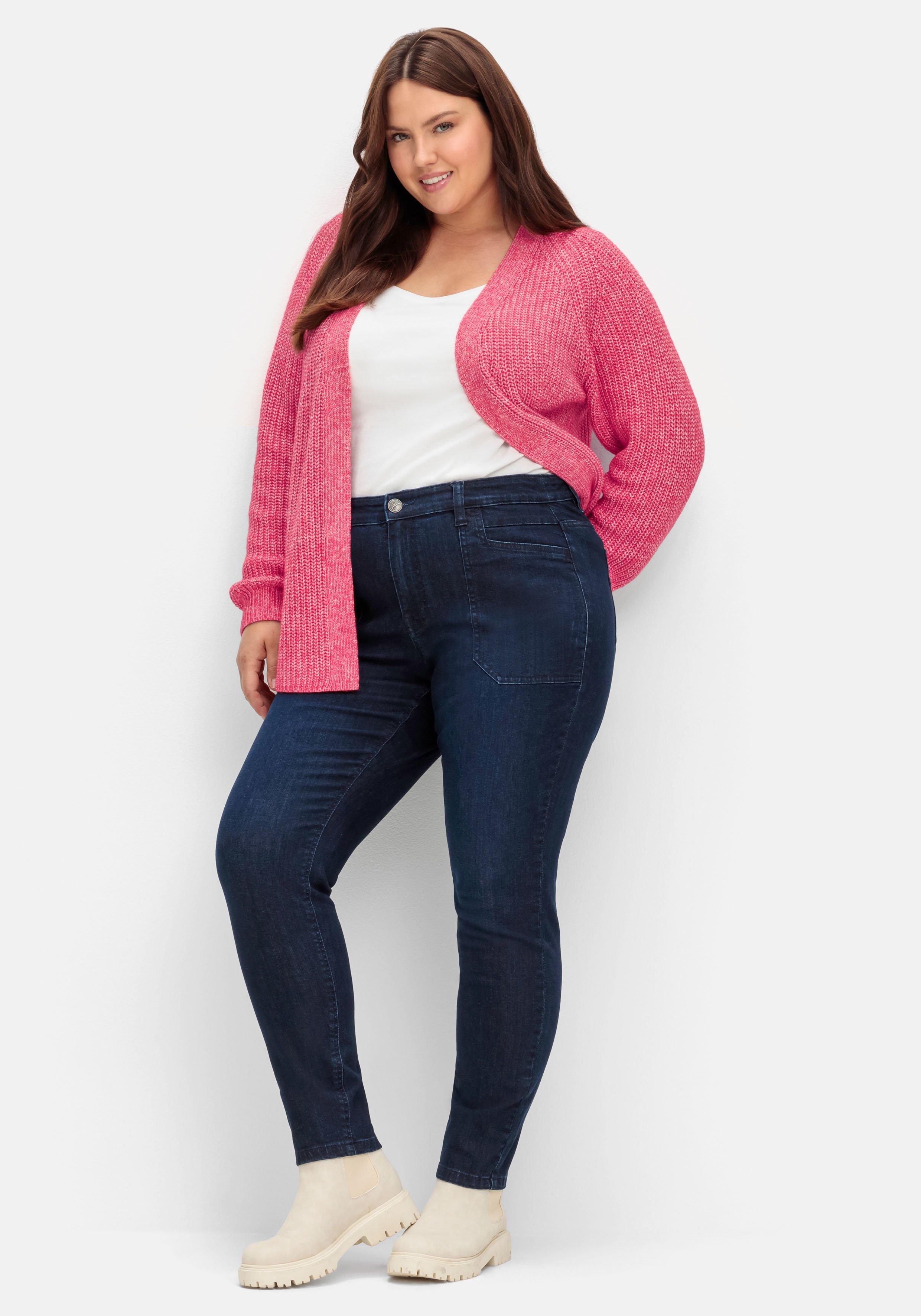 Schmale Jeans mit aufgesetzten Taschen