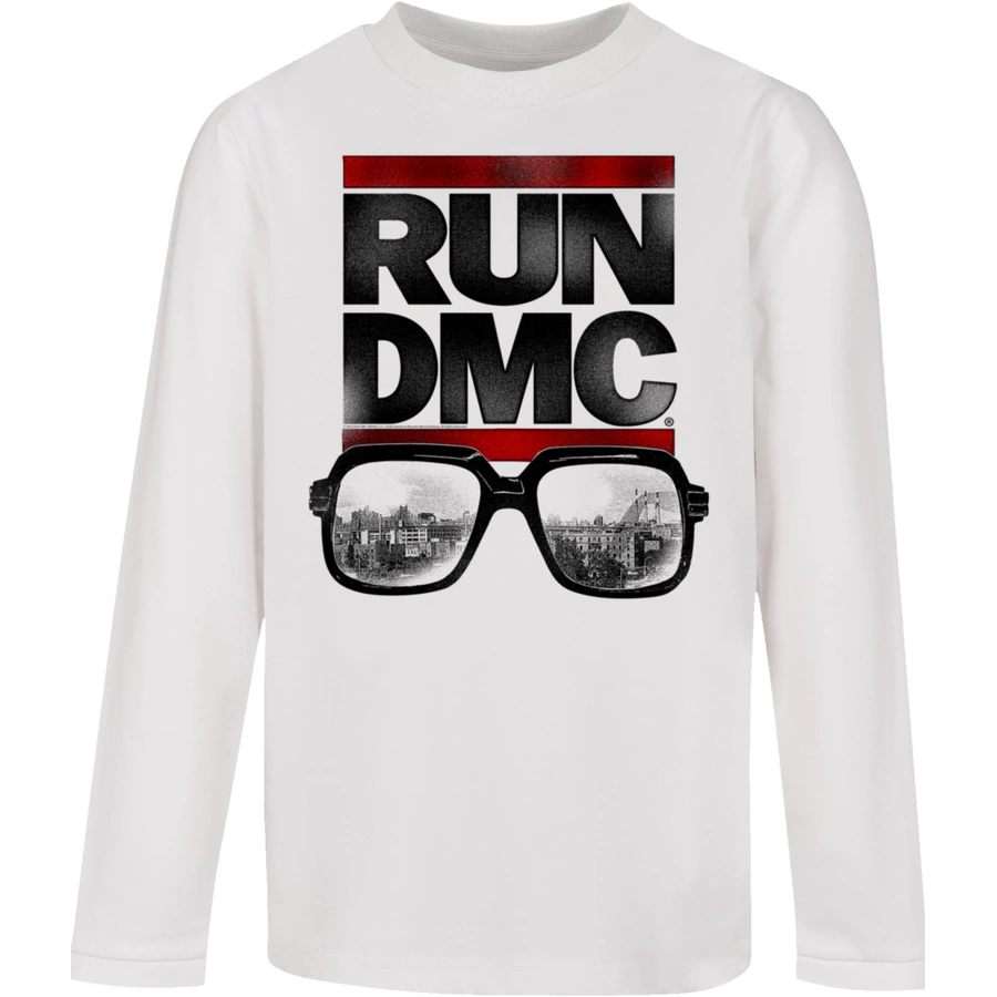 F4NT4STIC Longsleeve Shirt Run DMC Hip-Hop Music Band NYC weiß