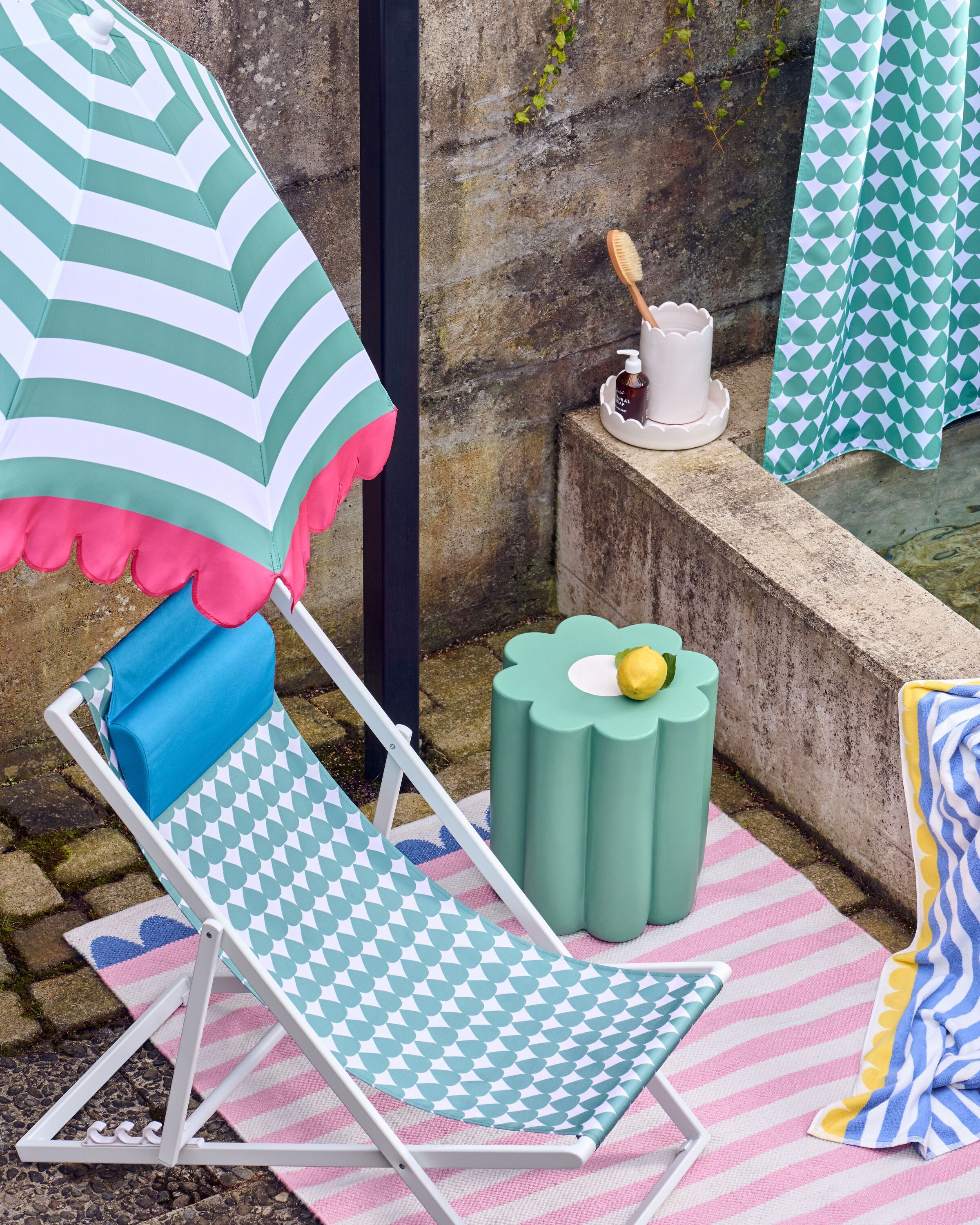 SE-CIAO Liege blau - Blau / B: 60.0 cm x T: 101.0 cm x H: 93.0 cm