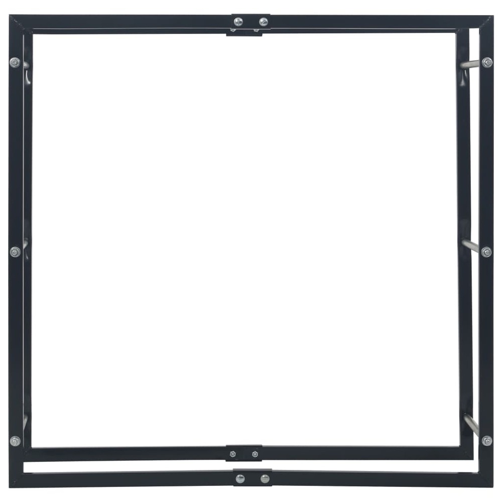 Portant de bois de chauffage noir 100x25x100 cm acier
