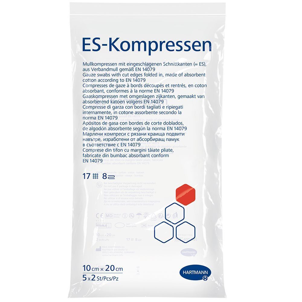 ES-Kompressen steril 8fach 10 x 20 cm