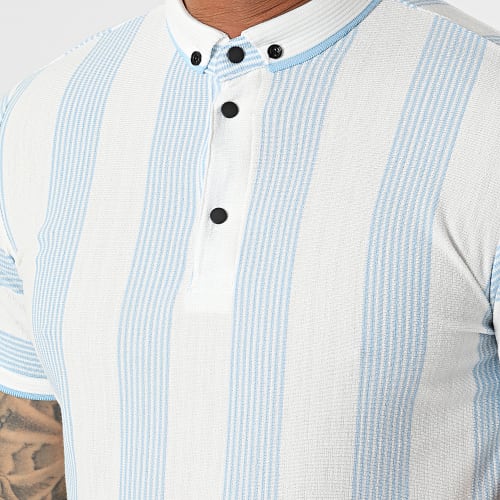 Polo Manches Courtes 1823 Bleu Blanc