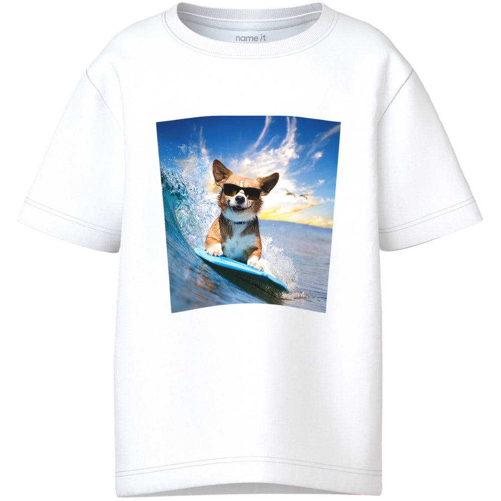Køb Name It Bright White Surfer Dog Nmmvoto Ss Nreg Top