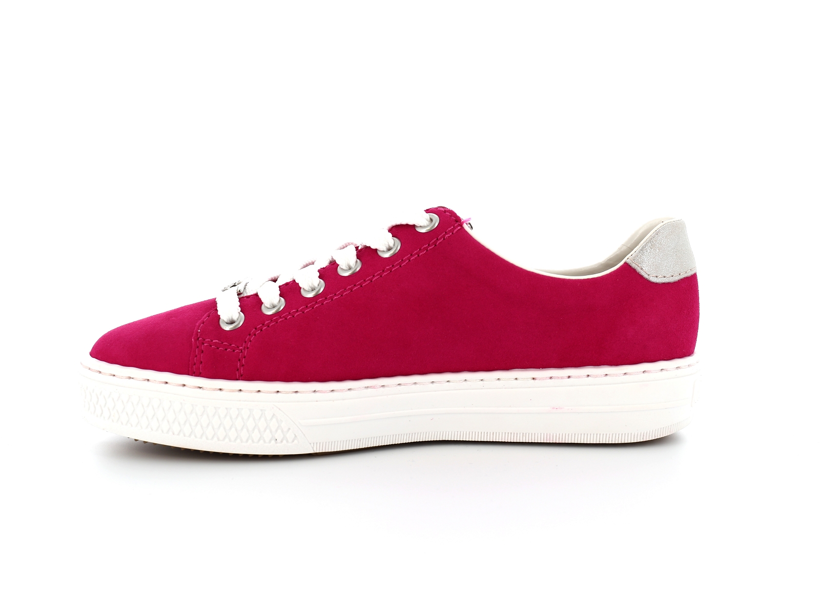 Rieker-L59L1 Matières combinées Fushia