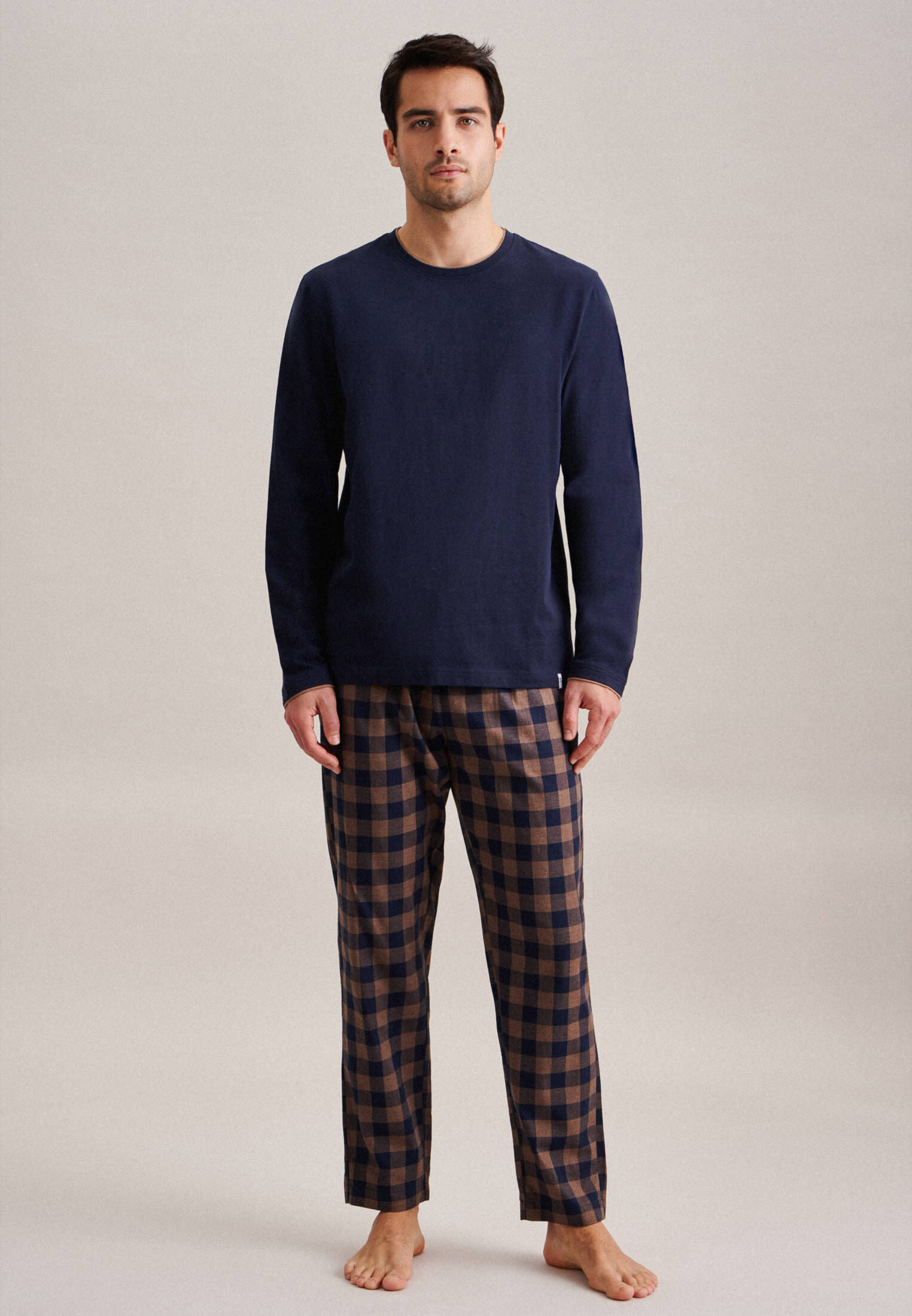 Seidensticker| Herren Pyjama Schwarze Rose
