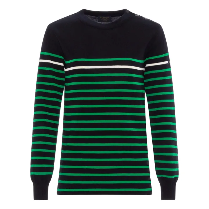Le Minor Pull Laine Mérinos Marinère x Smallable | Bleu marine