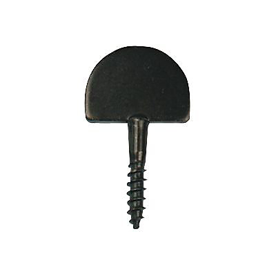 2 butées droites à vis + chevilles - acier noir