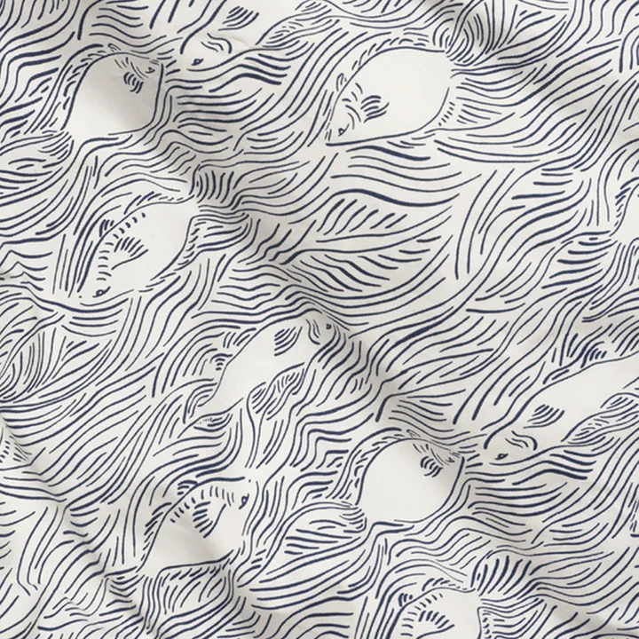 Ferm Living - Stream Kinderbettwäsche, 100 x 140 cm, off-white