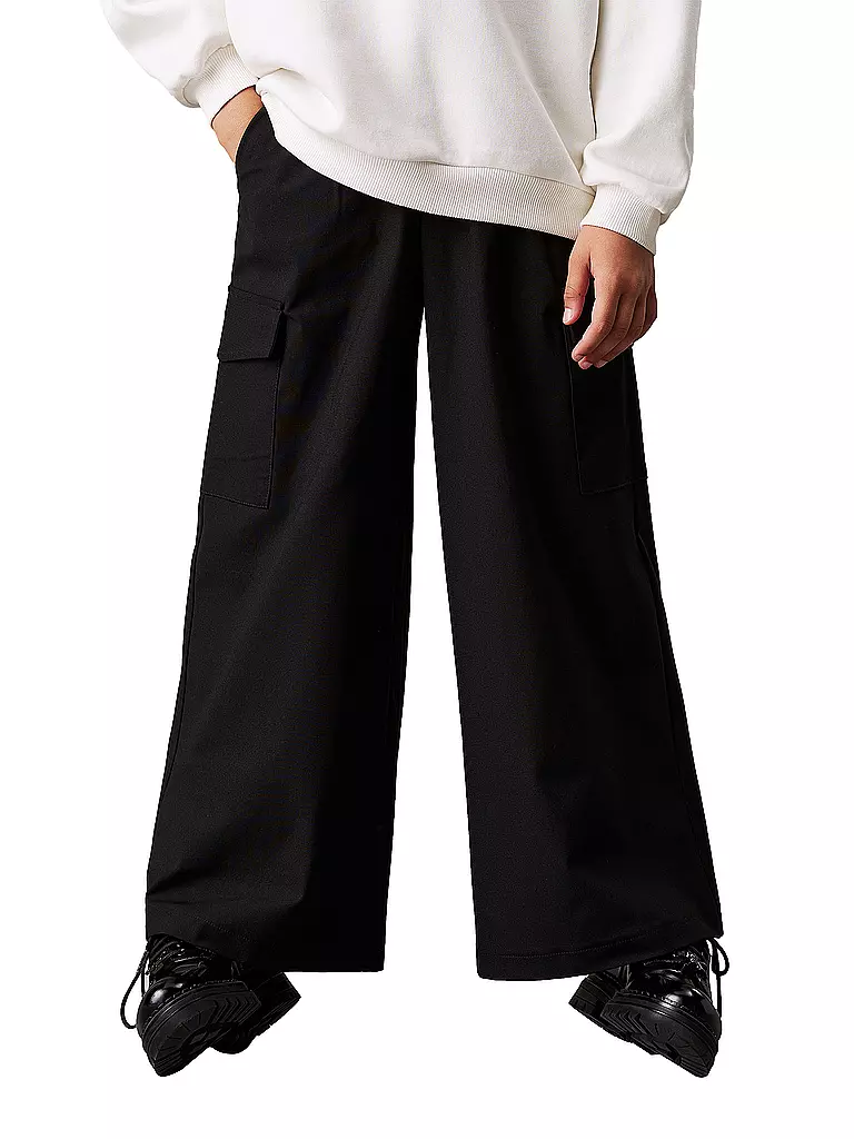 CALVIN KLEIN JEANS Mädchen Cargohose schwarz