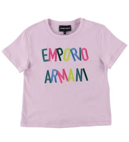 Emporio Armani T-Shirt - Helllila m. Strickerei