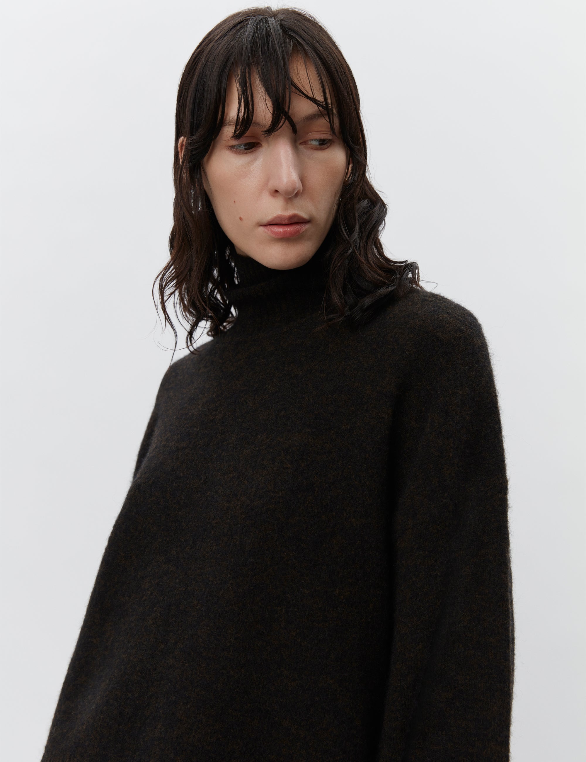 DAY Birger et Mikkelsen  Mazy striktrøje - Dark Brown Mel