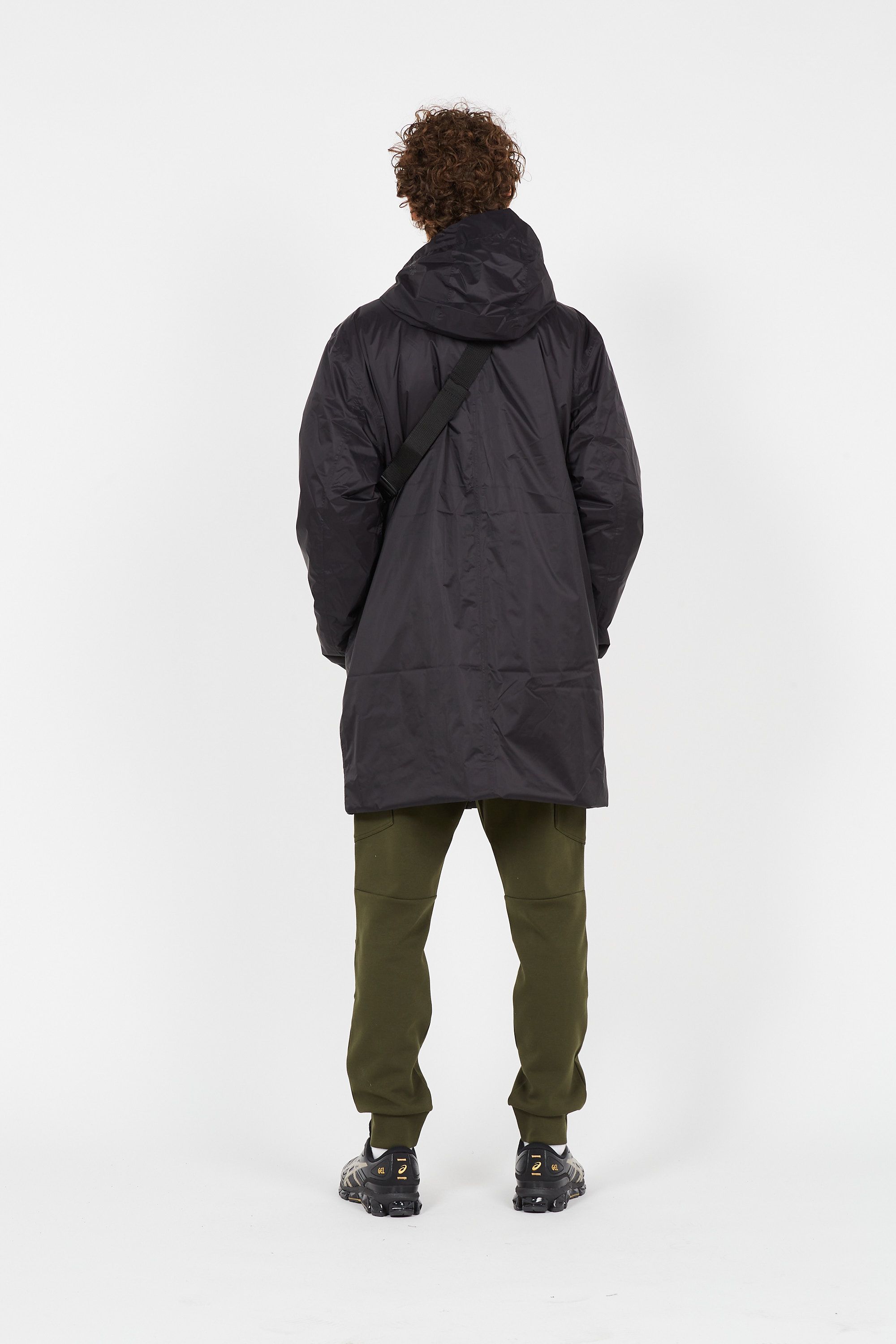 RAINS parka Padded Nylon Coat Noir
