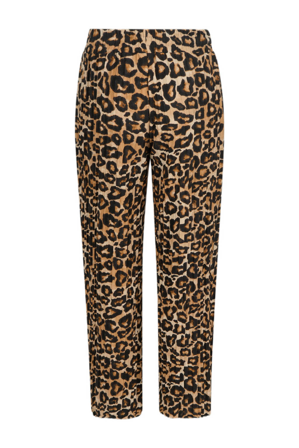 Shoeby high waist loose fit broek met dierenprint bruin