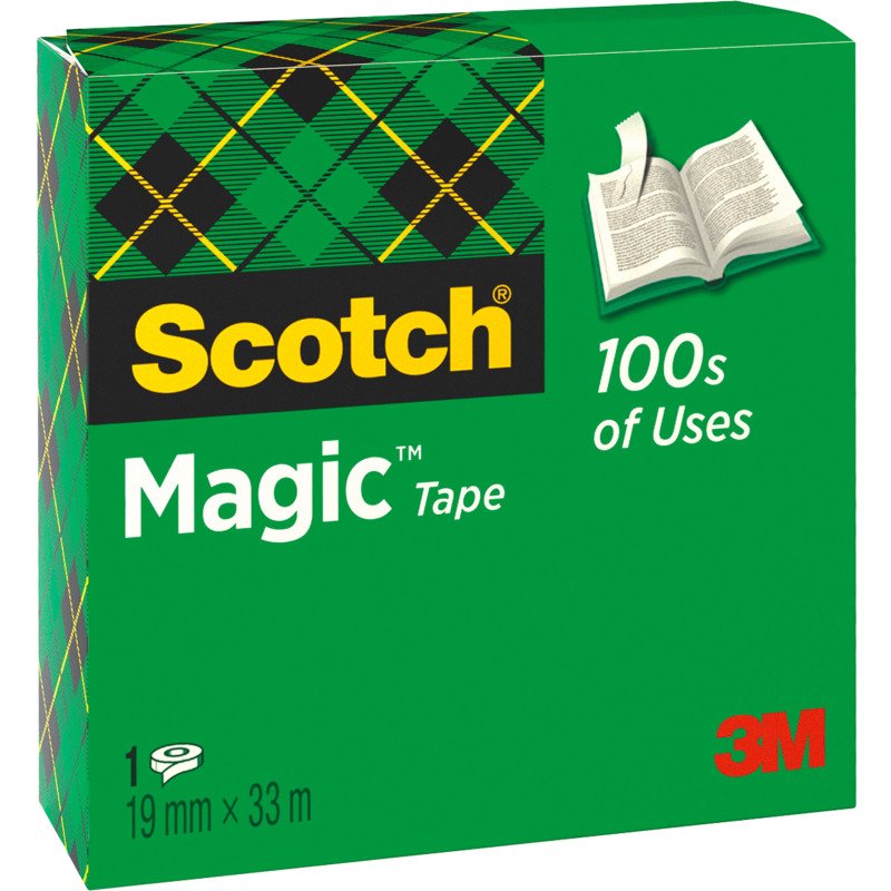 Ruban adhésif Scotch Magic invisible - largeur 19 mm x Longueur 33 m