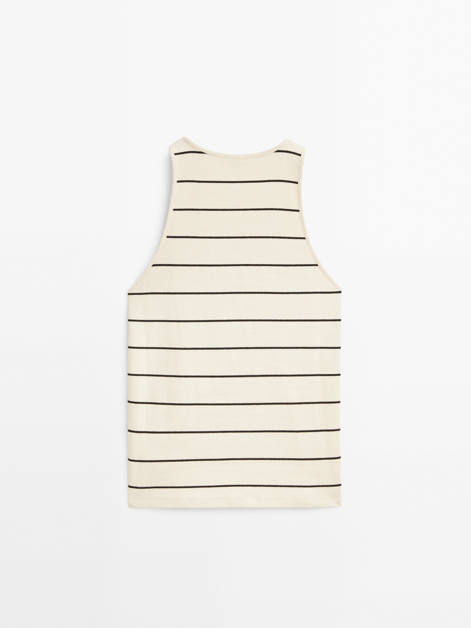 Camiseta regata listrada canelada - RAW