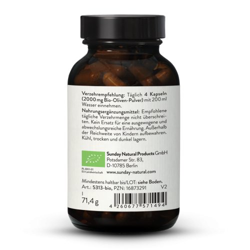 Sunday Natural Products  Bio Grüne Oliven Polyphenole Plus