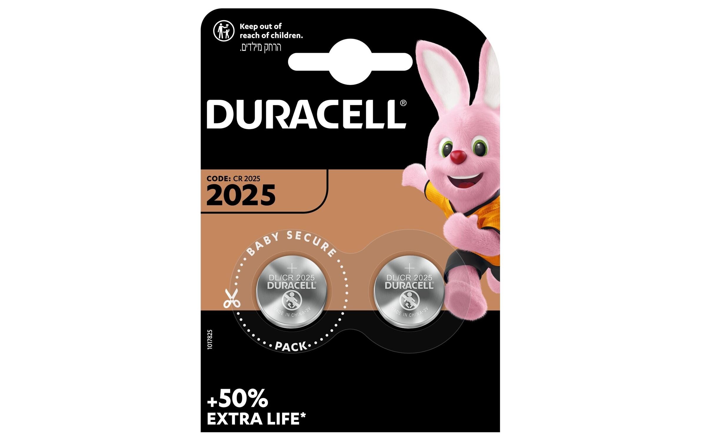 Knopfzelle Lithium CR2025 , 2 StückTyp Knopfzelle, 2 Stück