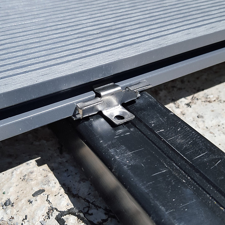 100 clips et vis inox pour lame de terrasse Greendeck promo Océan Gris