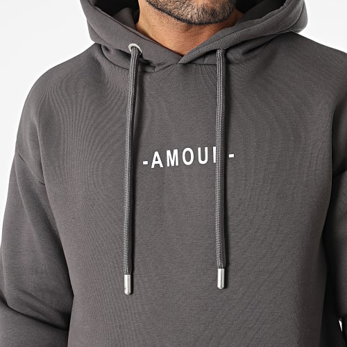 Sweat Capuche Gris Anthracite
