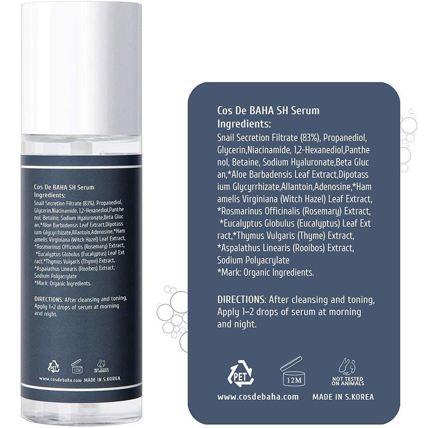 Cos De BAHA - SH Slakkenmucine Hyaluronzuurserum