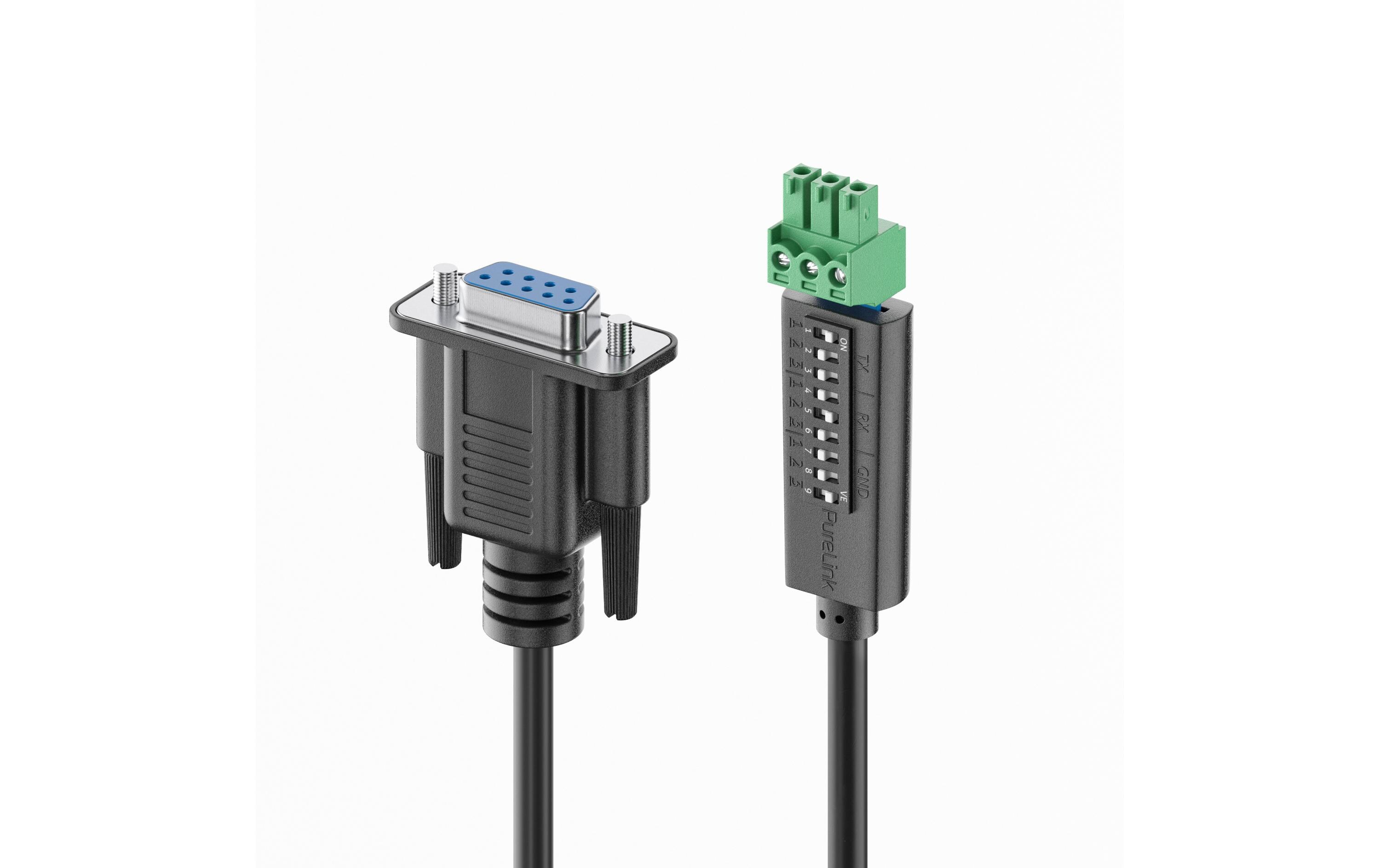 Kabel PTM-RS100 RS-232Konfigurierbares RS232 Kabel mit DIP-Switch