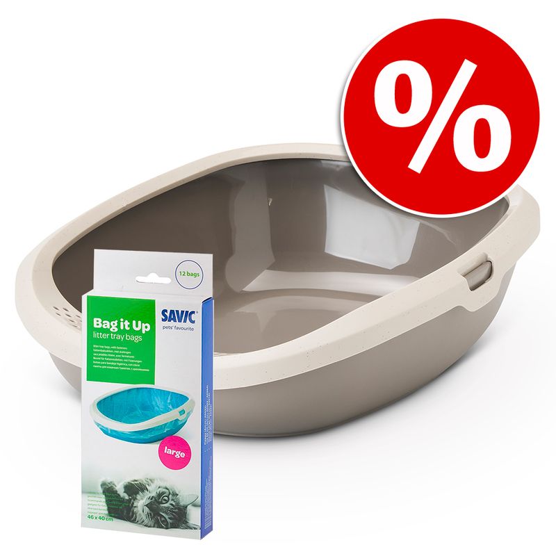 Bac à litière Savic Gizmo Happy Planet - 52 cm pour chat