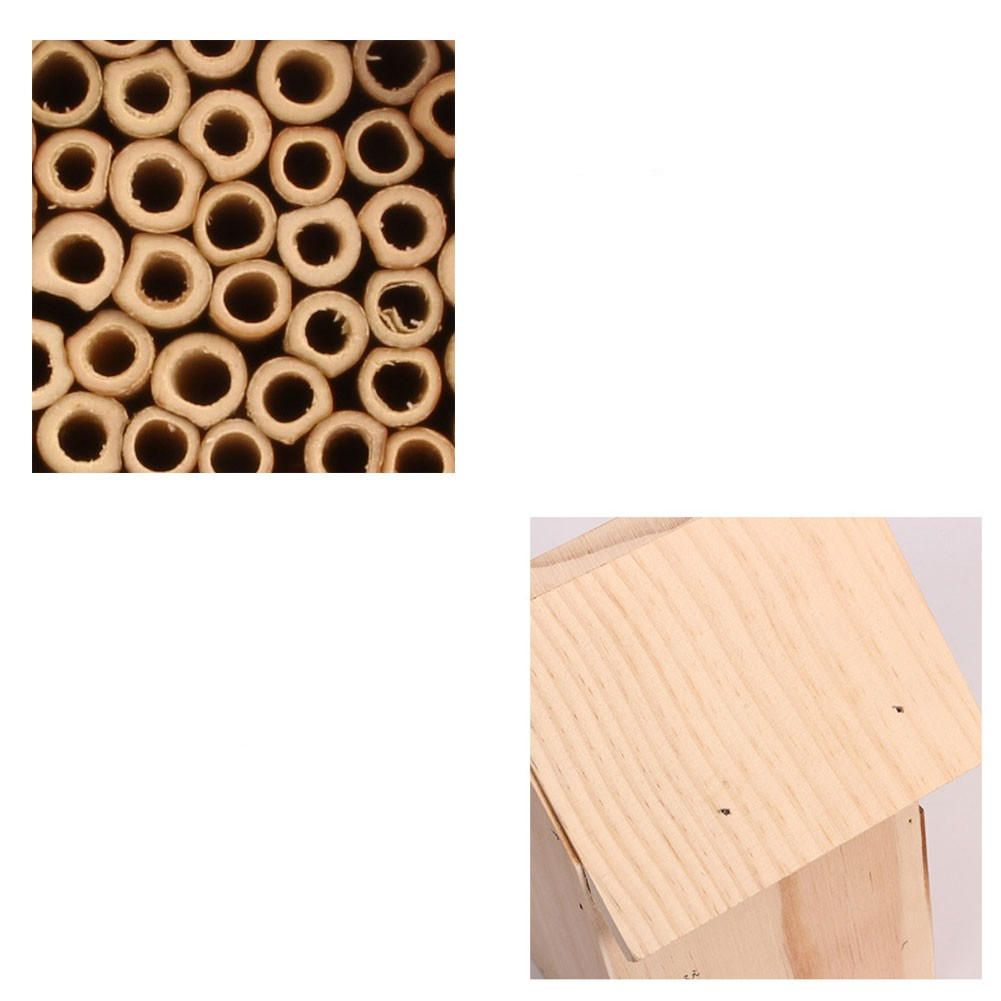 (263x135mm) Insekten Hotel Zuchtnest Garten Haus Nistkasten für Bienen / Schmetterlinge / Marienkäfer - Braun