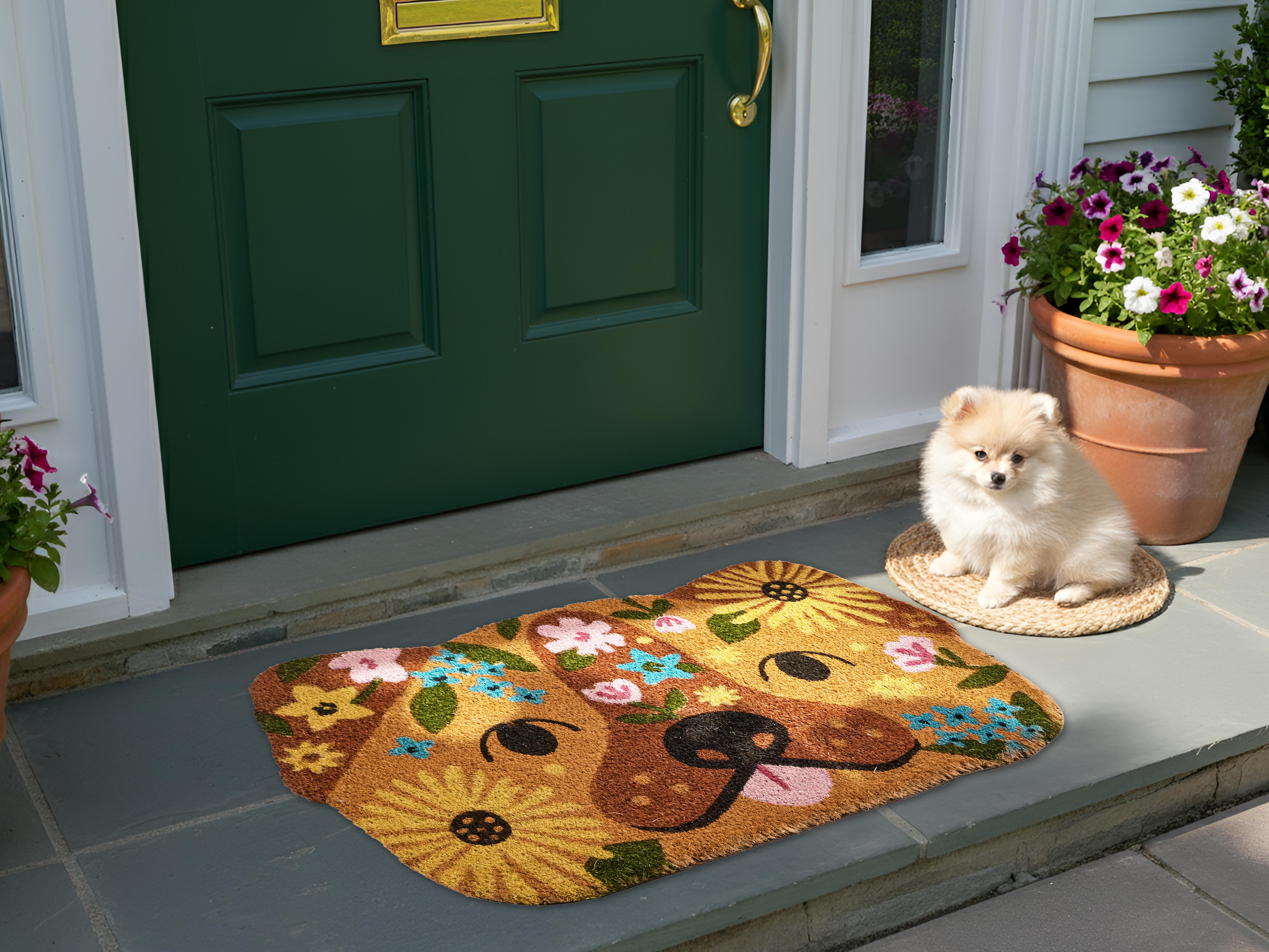 Deurmat TIBIG Meerkleurig 60 x 90 cm Hond Kokos