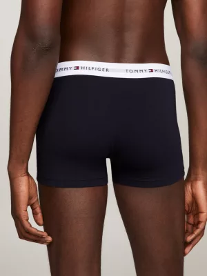 Conjunto com 3 Cuecas Boxer com Cós Elástico e Logo Essencial