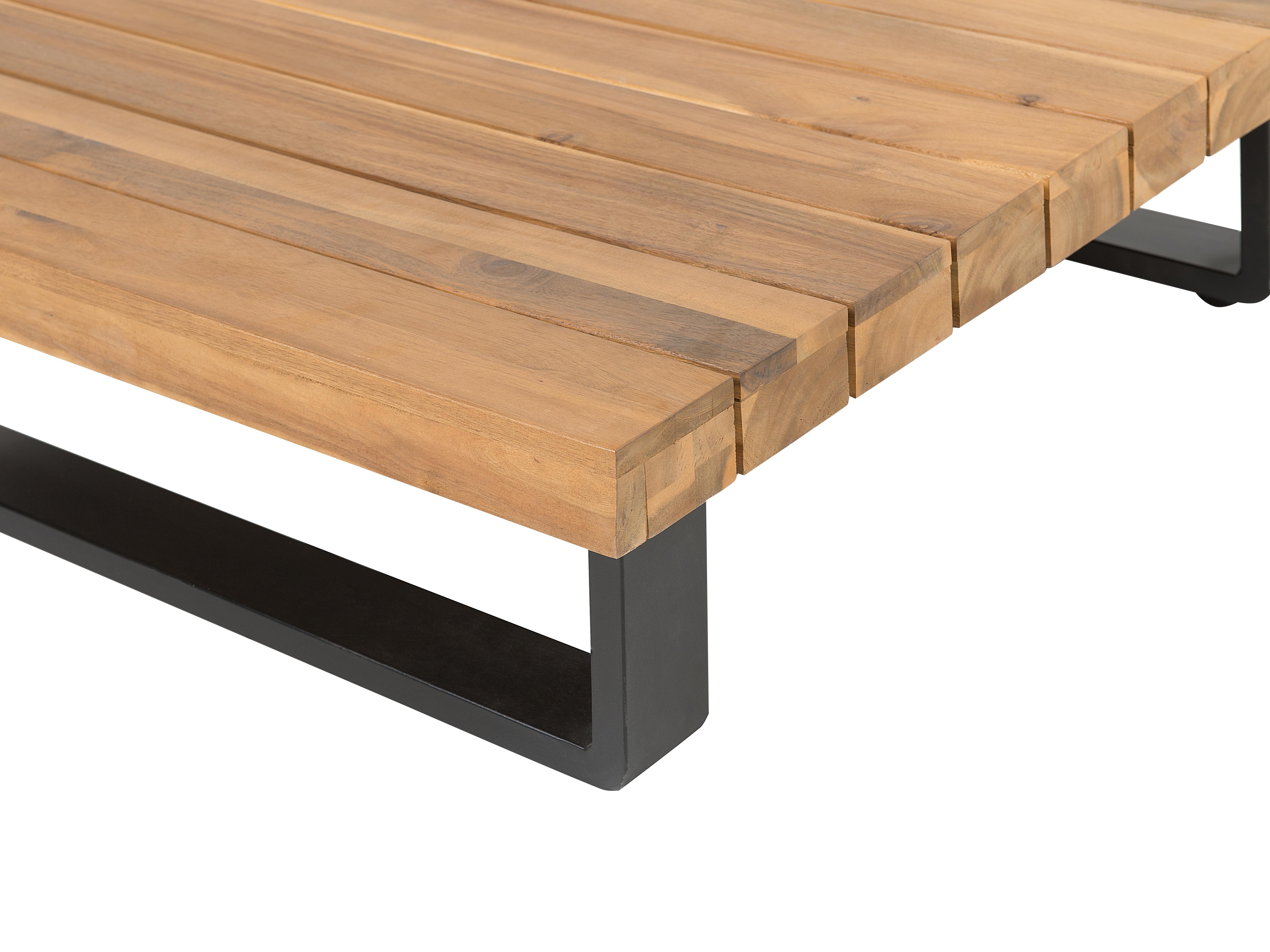 Tuin hoekloungeset met tafel 5-zits MYKONOS rechtszijdig Gecertificeerd acaciahout Donkergrijs