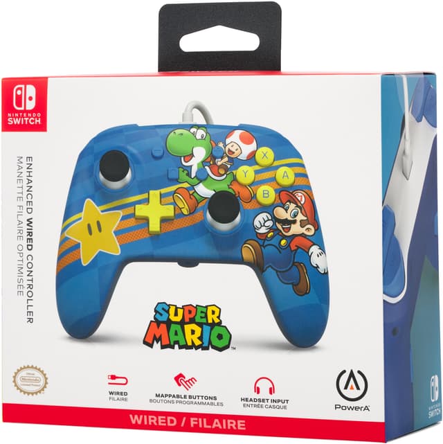 PowerA Nintendo Switch Enhanced USB-kablet gamepad (Mushroom Kingdom)