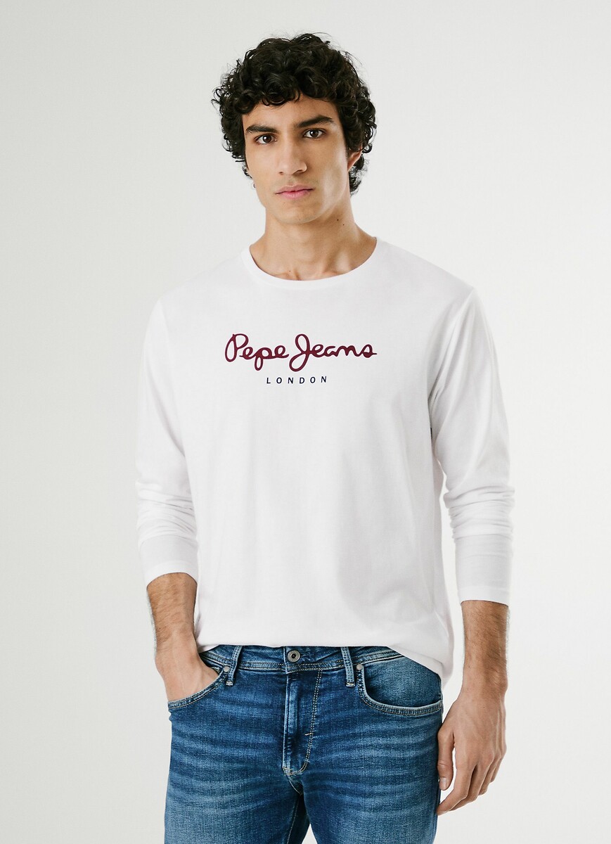 PEPE JEANS<br>Camiseta de manga comprida com gola redonda Eggo