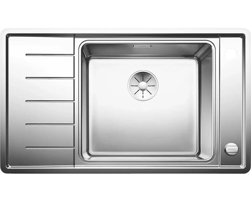 Blanco ANDANO XL 6 S-IF Compact spoelbak, 860 x 500 mm, roestvrij staal, 523001, 1 bak, met afdruipgedeelte, bak rechts, vlak ingebouwd