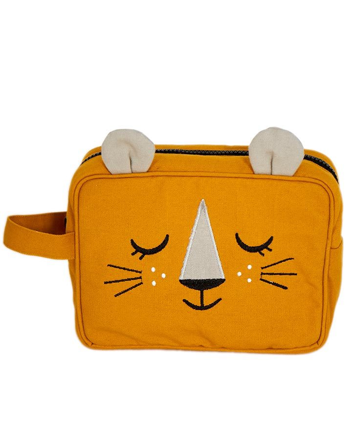 Kulturtasche LÖWE (22x17x6) in braun