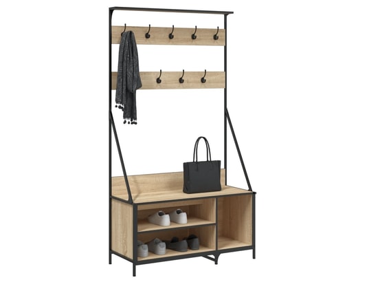 VIDAXL - Penderie Porte-vêtements et rangement des chaussures chêne sonoma