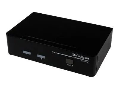 StarTech.com 2 Port DisplayPort KVM Switch - 2560x1600 @60Hz - Dual Port DP USB, Keyboard, Video, Mouse Switch Box w/ Audio for Computers and Monitors (SV231DPUA) - KVM / audio-switch - 2 x KVM / audio - 1 lokalbruger - desktop - for P/N: DP4N1USB6,