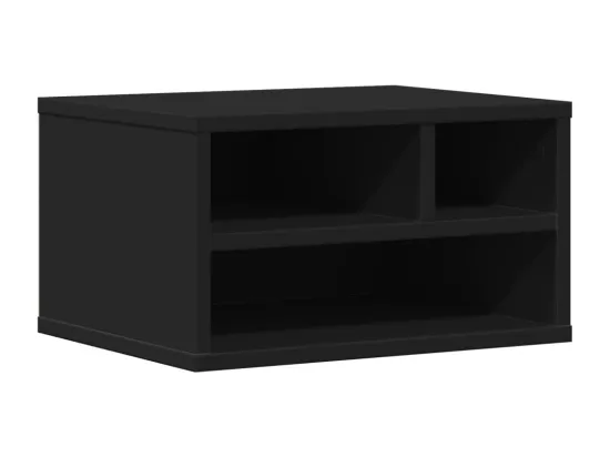 Support d'imprimante noir 40x32x22,5 cm bois d'ingénierie