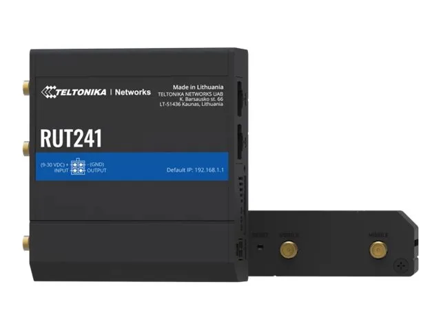 Teltonika RUT241 - Trådløs router - WWAN 2,4 GHz - 2G, 3G, 4G - DIN monterbar på skinne