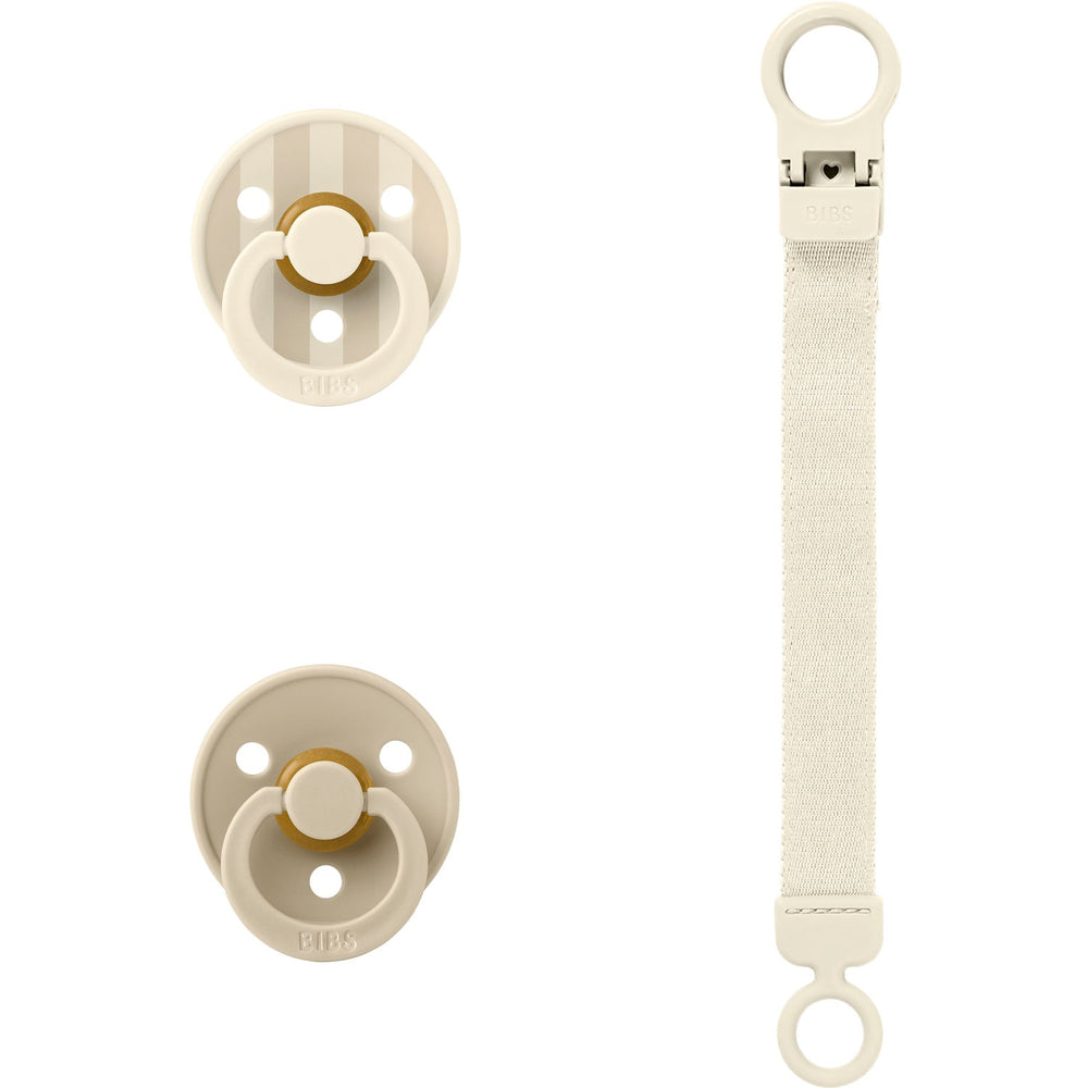 Køb Bibs Ivory Colour Sut & Loop Clip Gavesæt Latex