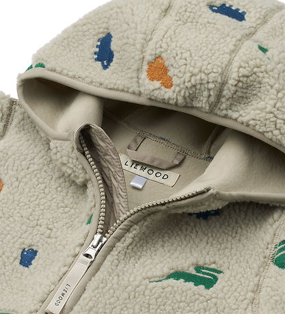 Liewood Fleecejacke - Mara - Dinosaur/Mist Stickerei