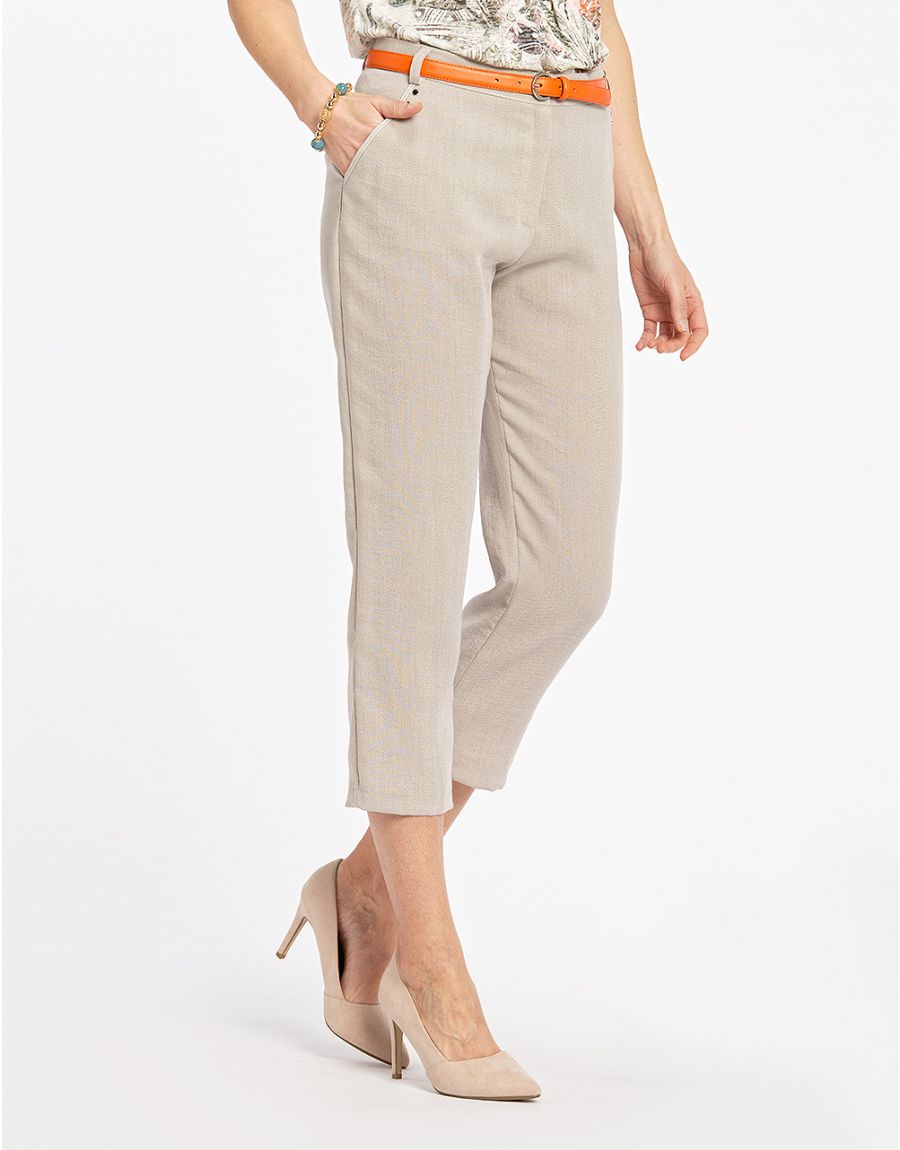 Pantacourt beige doux
