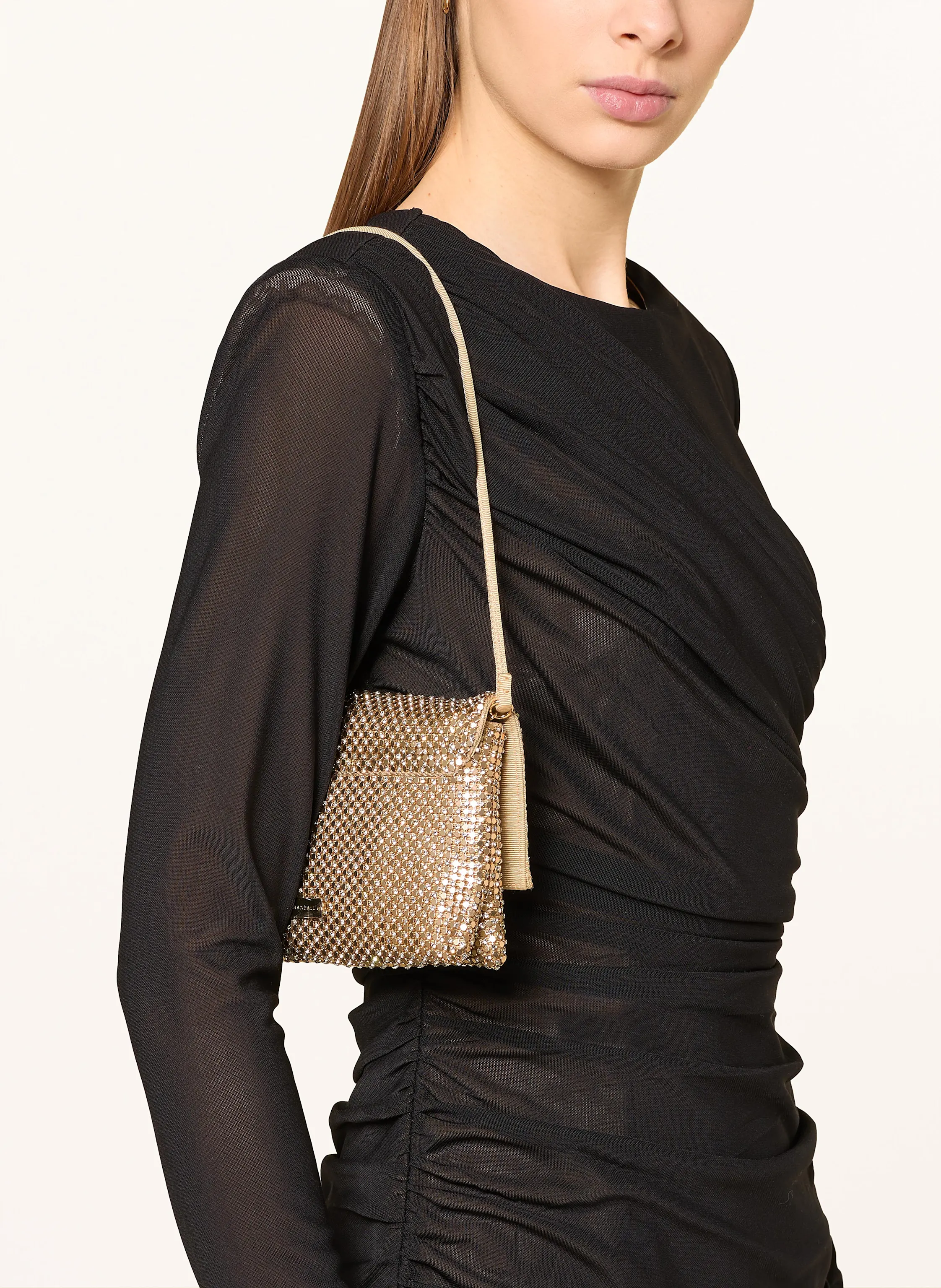 LOEFFLER RANDALL Clutch CHARLEE mit Schmucksteinen