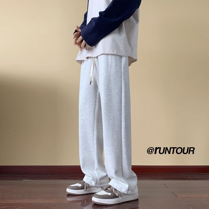 Kimeya - Hoge taille effen joggingbroek met trekkoord