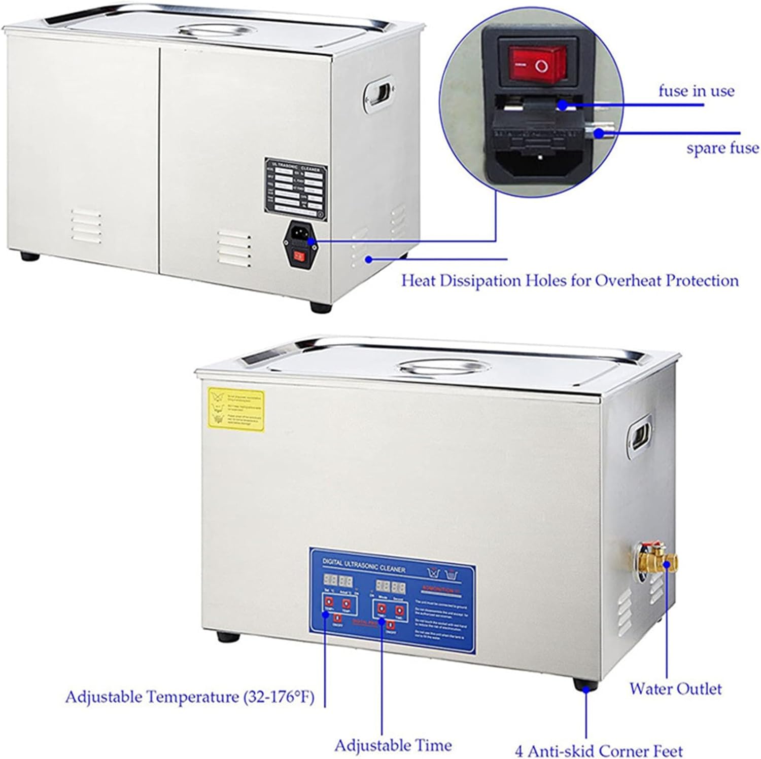 Ultraschall-Schallplattenreiniger, Ultraschallreiniger 6l Ultraschall-Schallplattenreiniger 7-12 Zoll 8 Schallplatten Ultraschall-Schallplattenreinigungsmaschine 180W Ultraschall-Schallplattenreiniger