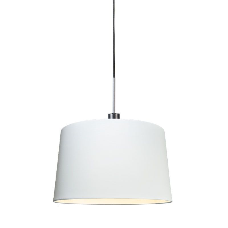Moderne hanglamp zwart met kap 45 cm wit - Combi 1