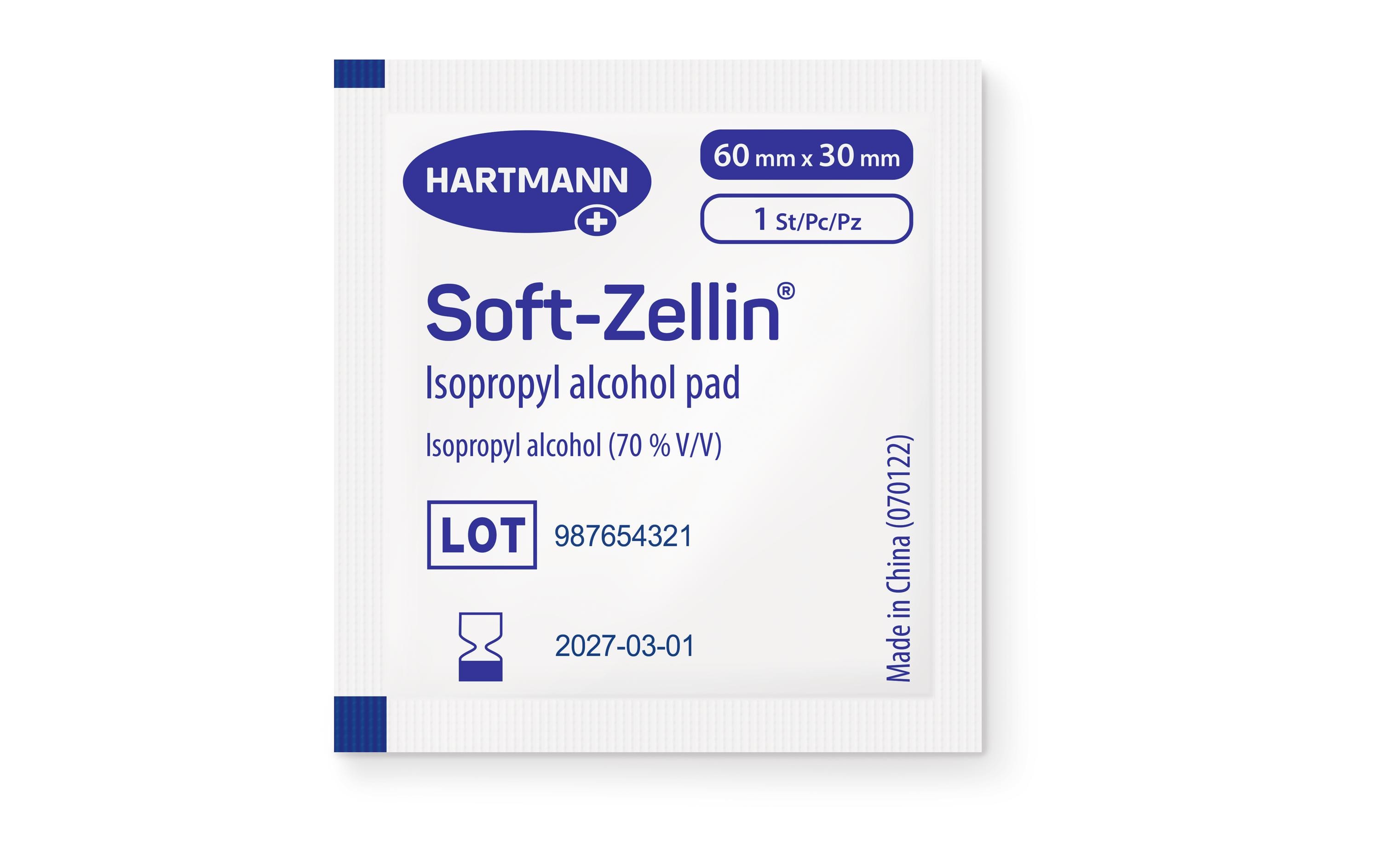 Alkoholtupfer 100 StückSoft-Zellin-C Alkoholtupfer